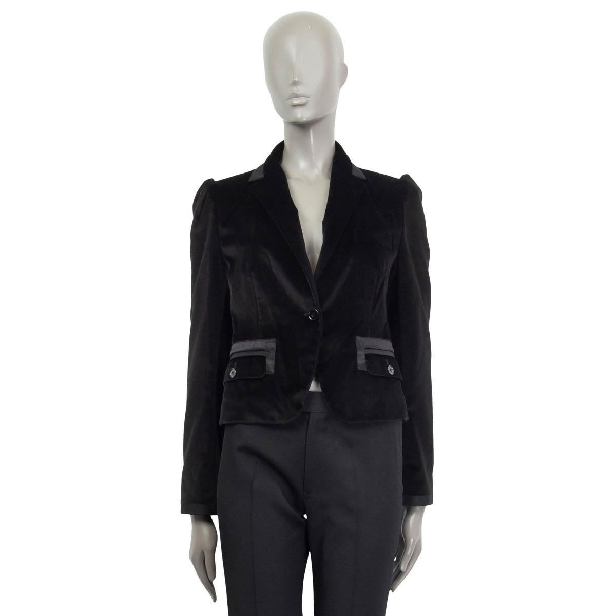 Nero DOLCE & Gabbana - Giacca Tuxedo in VELVET con bordo in raso nero 42 M in vendita