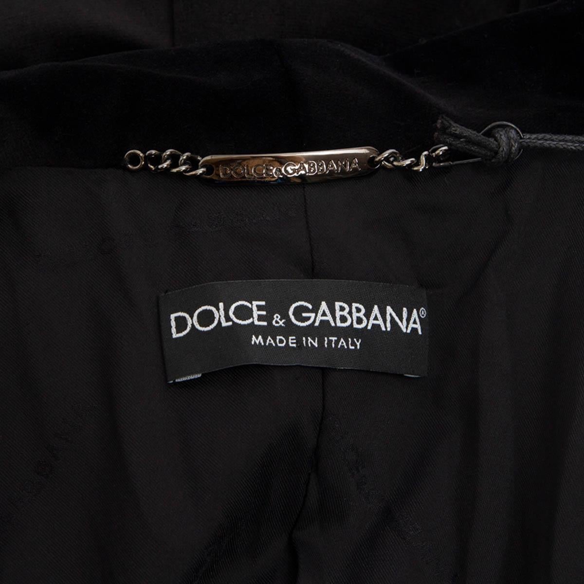 Black DOLCE & GABBANA black SATIN TRIM VELVET TUXEDO Jacket 42 M For Sale