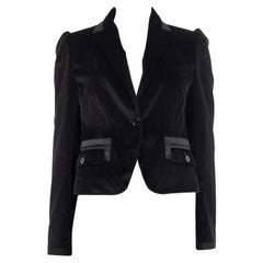 DOLCE & GABBANA black SATIN TRIM VELVET TUXEDO Jacket 42 M