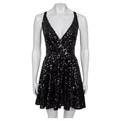 Dolce 
Gabbana Schwarzes Pailletten Partykleid - Größe IT42/M