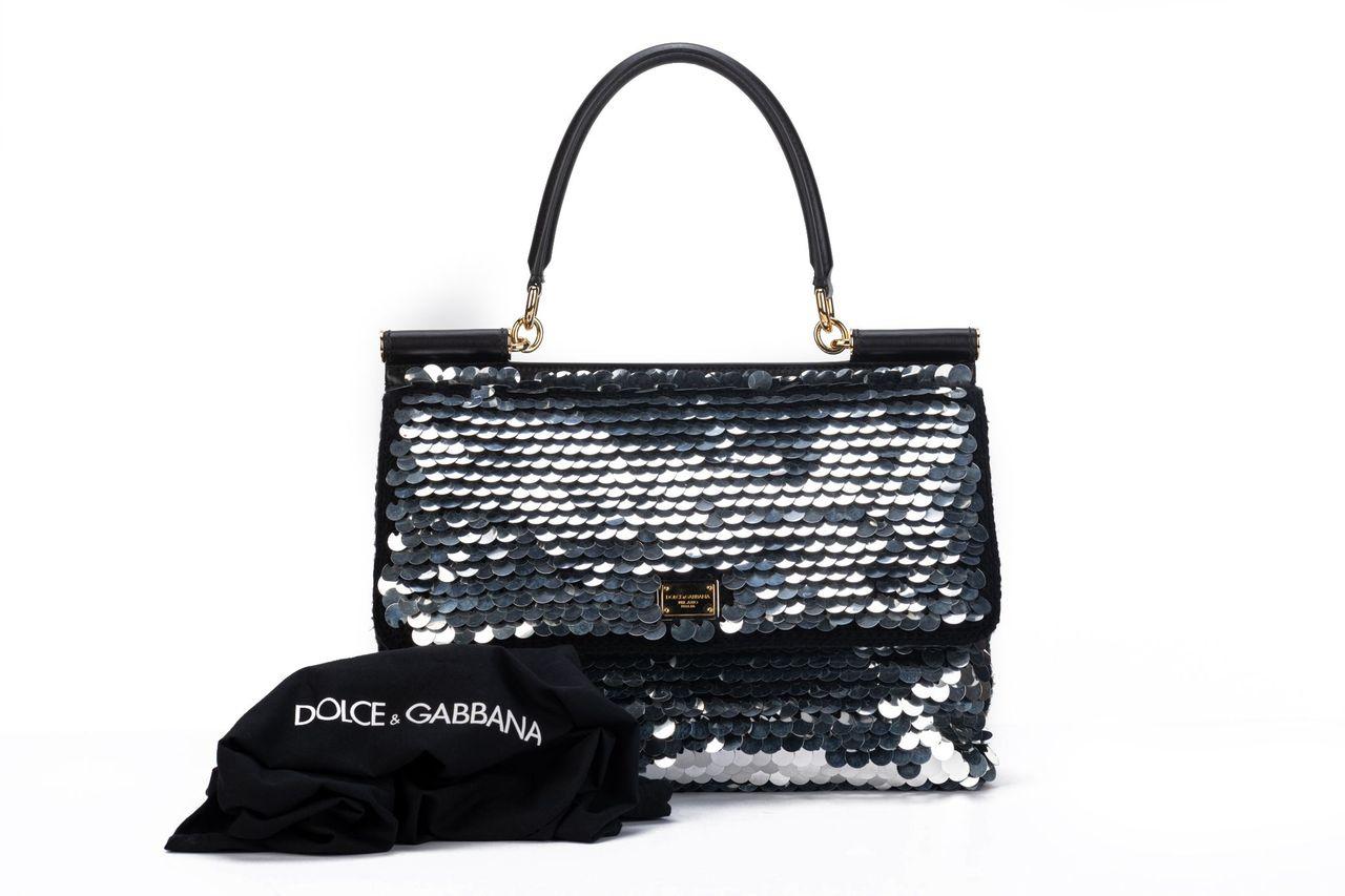 Dolce & Gabbana Black Sequins Bag 13