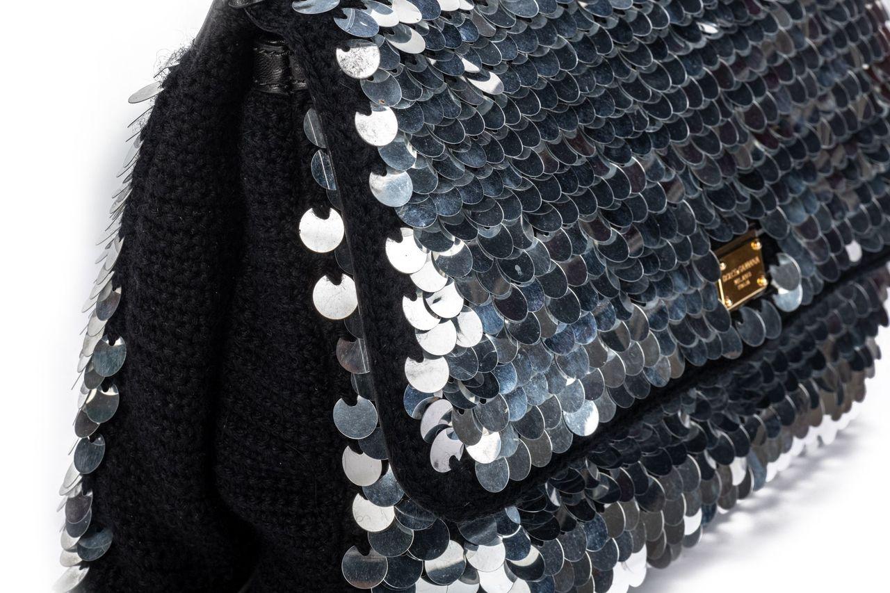 Dolce & Gabbana Black Sequins Bag 4