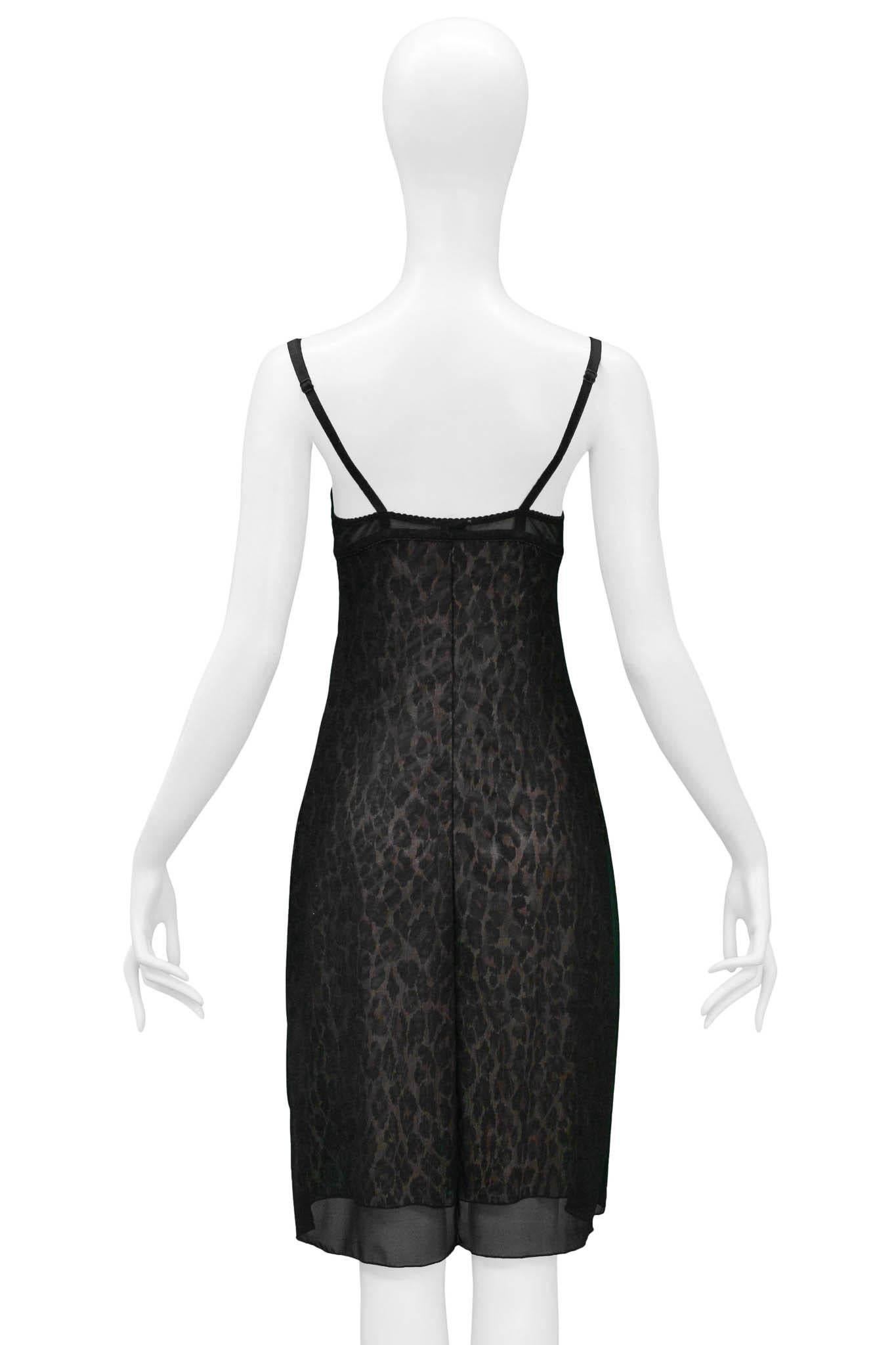 Dolce & Gabbana Black Sheer Leopard Bustier Dress 1