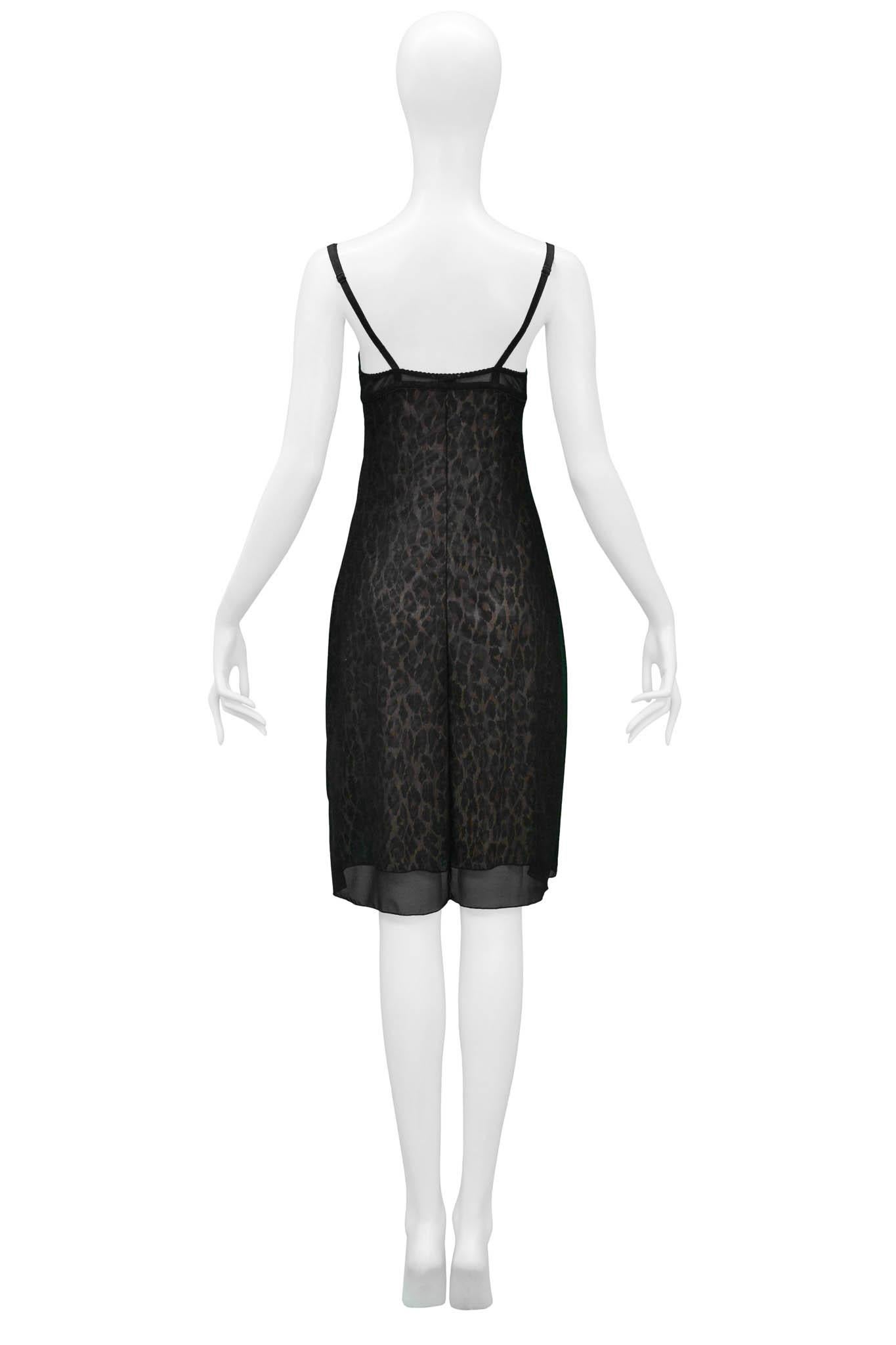 Dolce & Gabbana Black Sheer Leopard Bustier Dress 2