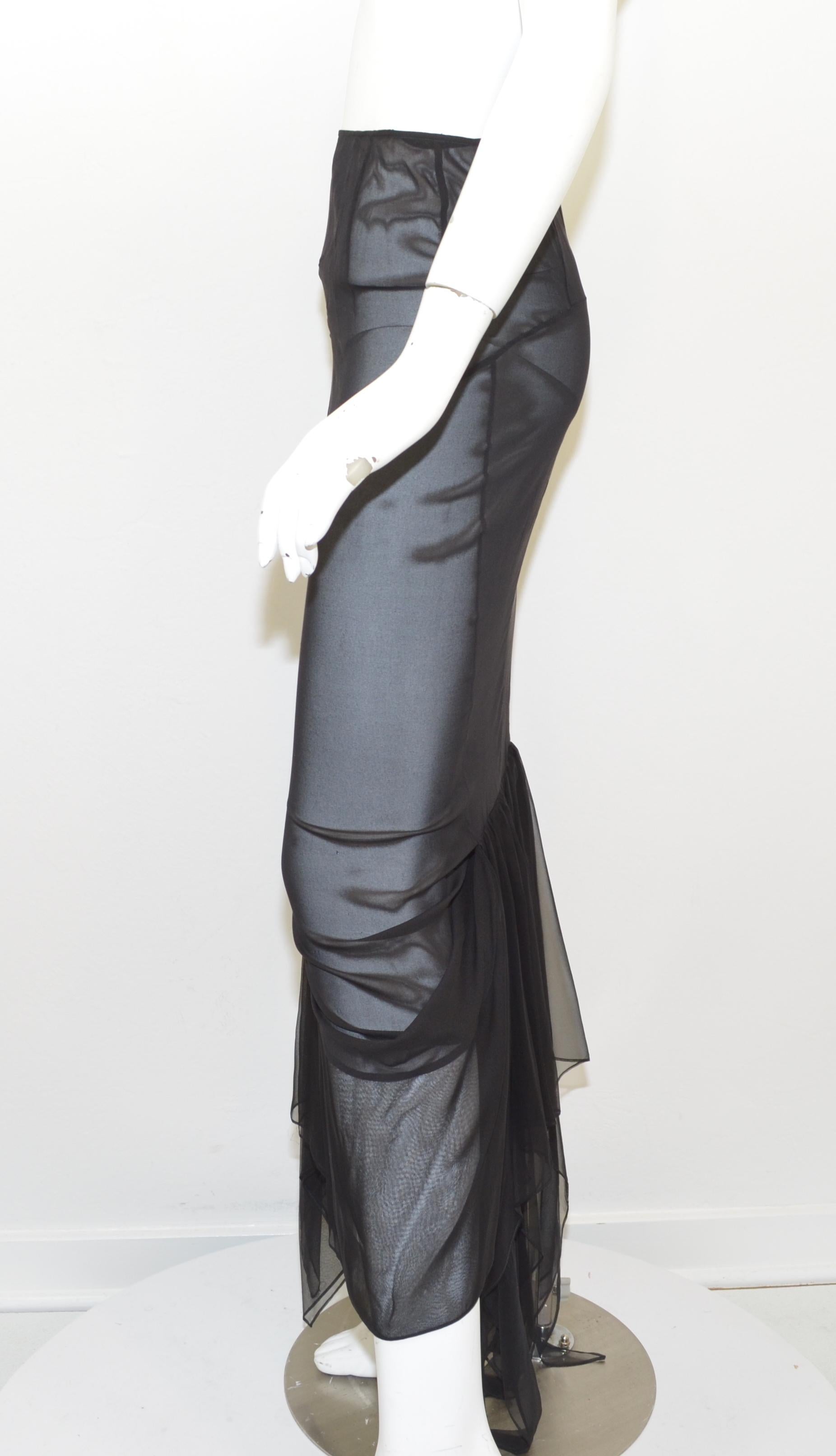 black silk skirt maxi