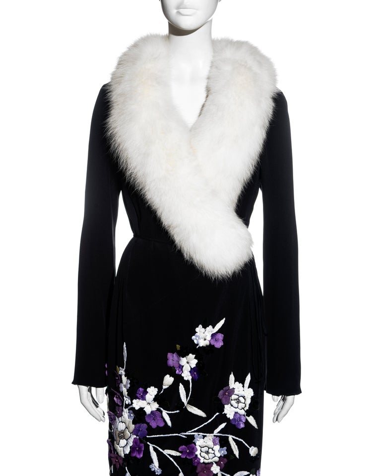 Dolce & Gabbana Black Silver Fox Fur Scarf main image 1