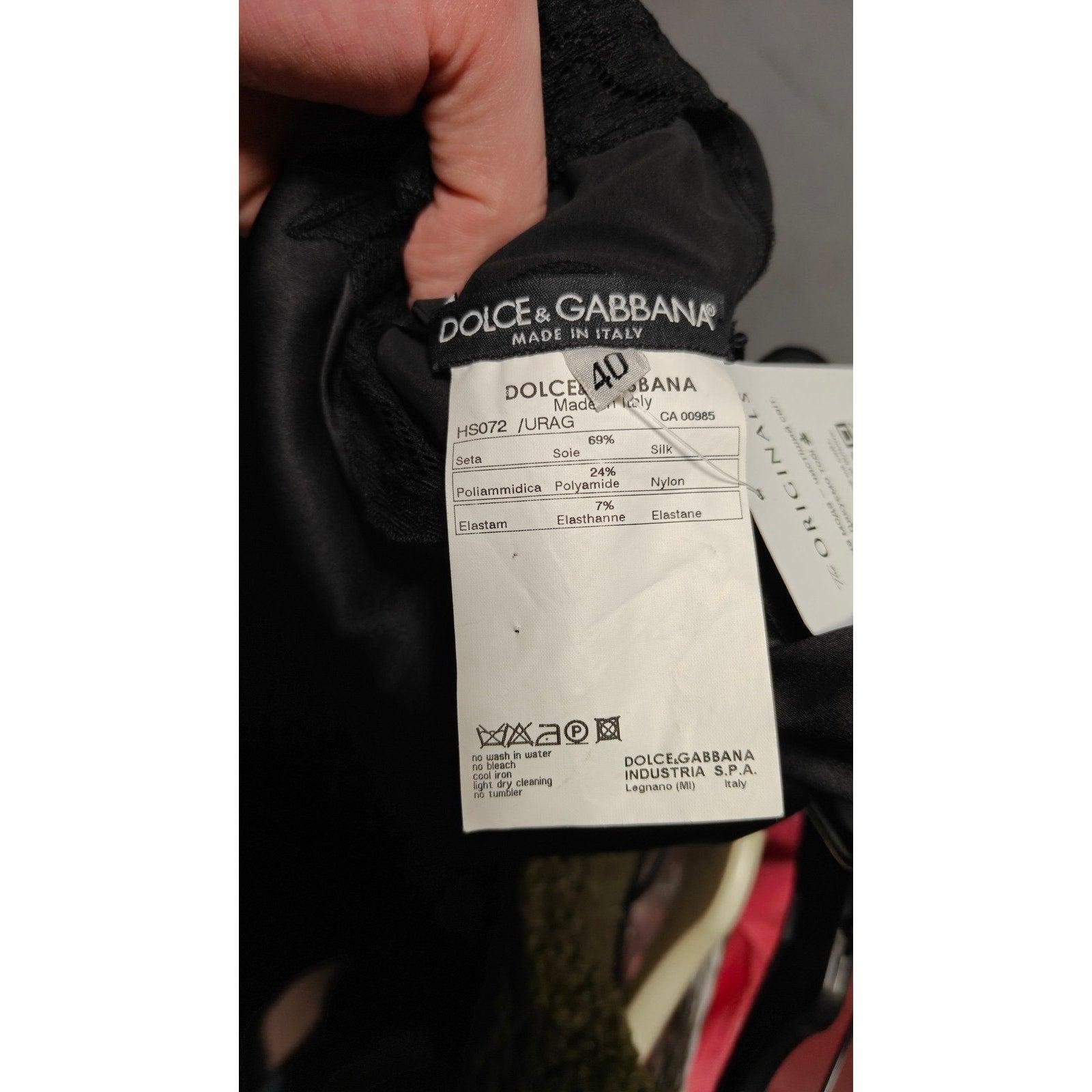 Dolce & Gabbana Schwarzes Kleid aus Seidenmischung - Größe S / IT 40 1