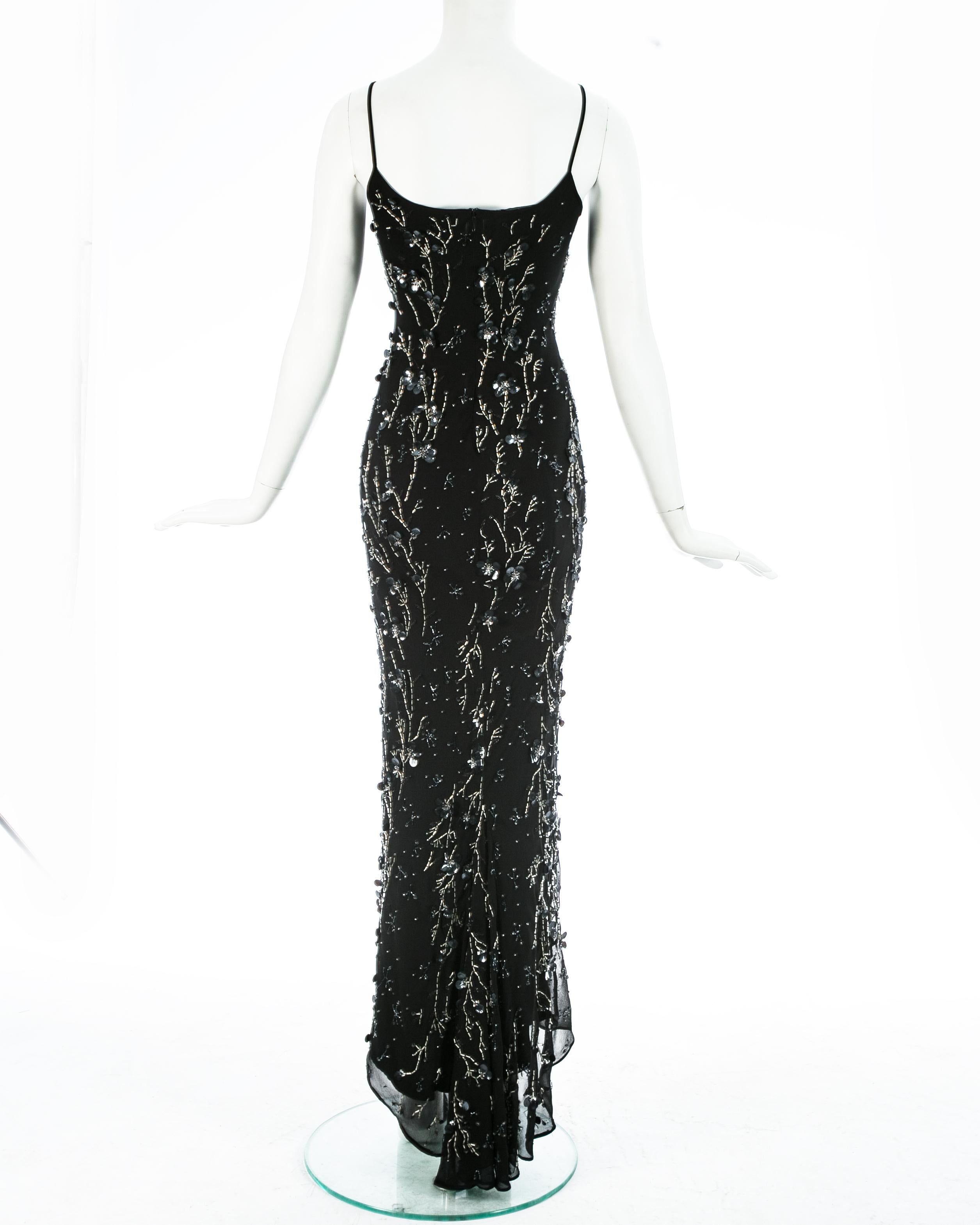 black silk chiffon dress