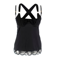 Dolce 
Gabbana Black Silk Corset Top IT-2