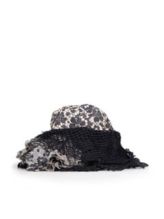 Dolce & Gabbana Black Silk Floral Print Bucket Hat