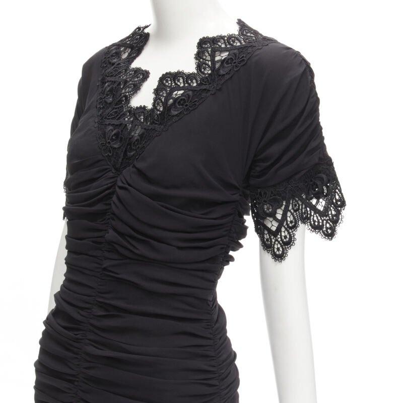 DOLCE GABBANA black silk gathered shirred lace trim cocktail dress IT42 M
Reference: TGAS/C01543
Brand: Dolce Gabbana
Designer: Domenico Dolce and Stefano Gabbana
Material: Silk, Blend
Color: Black
Pattern: Abstract
Closure: Zip
Lining: 