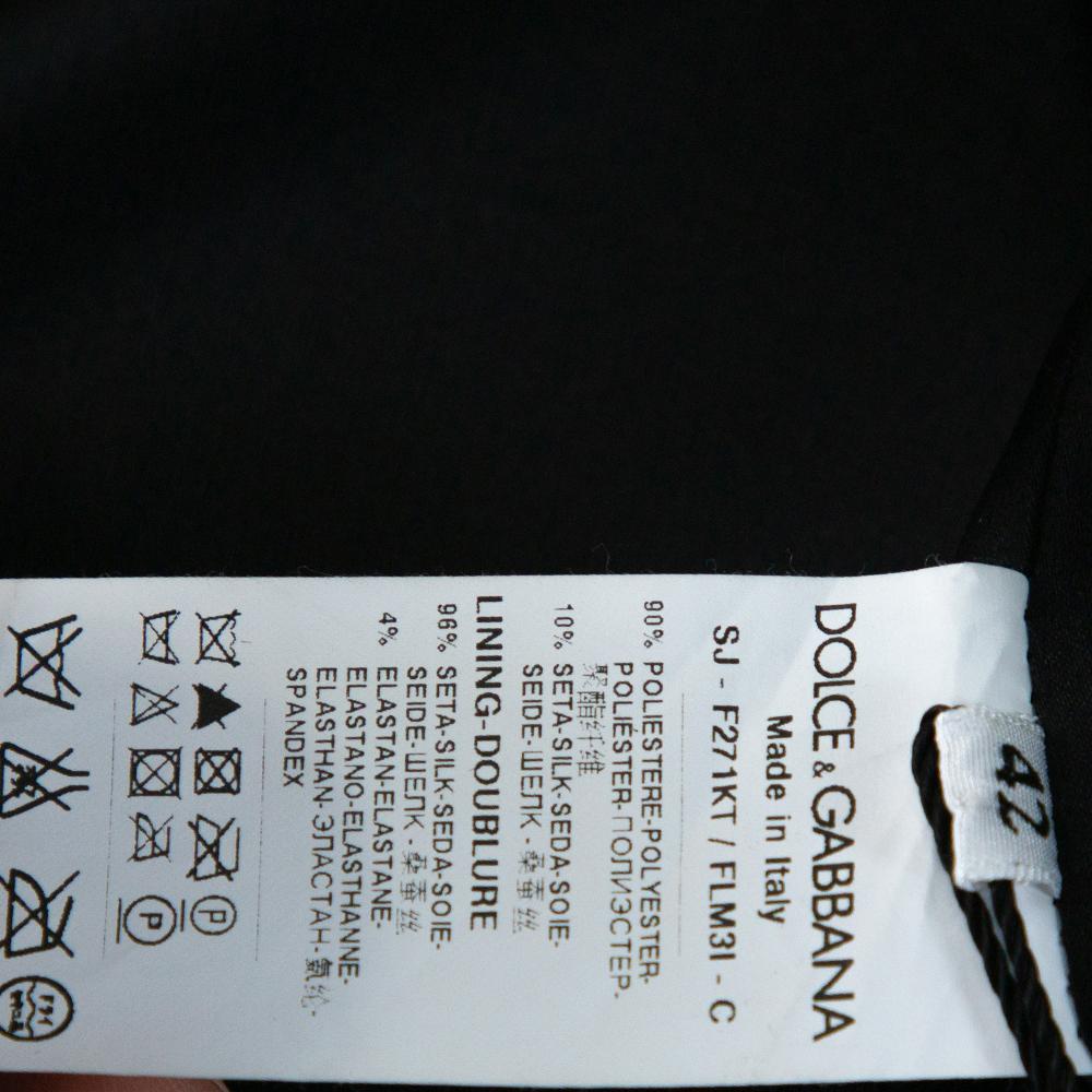 Dolce & Gabbana Black Silk Lined Sequined Jacket M 4