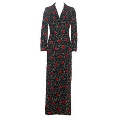 Dolce & Gabbana cappotto da sera in moiré di seta nero impreziosito, fw 1997