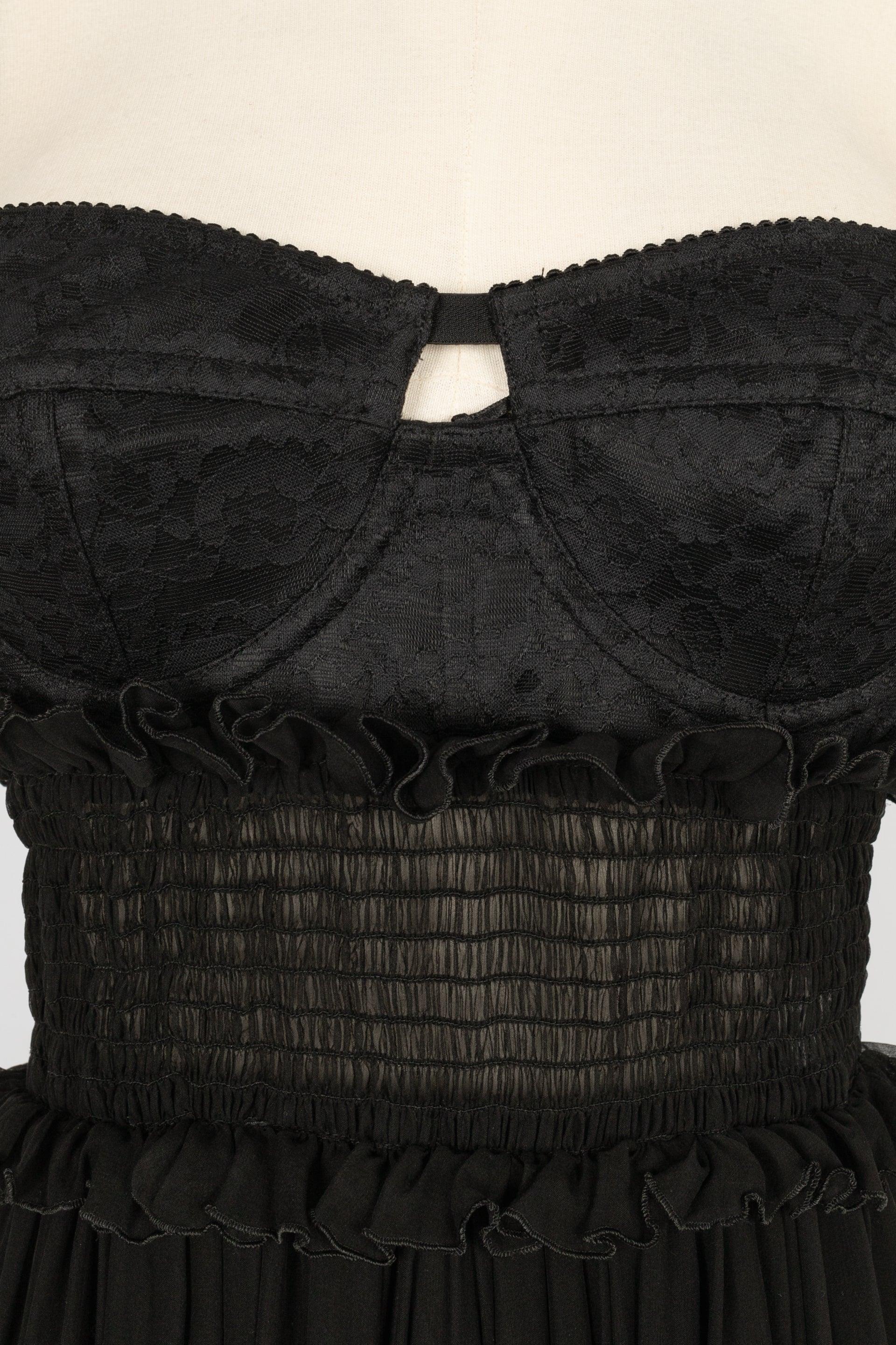Dolce & Gabbana Black Silk Muslin Dress-Style Jumpsuit 1