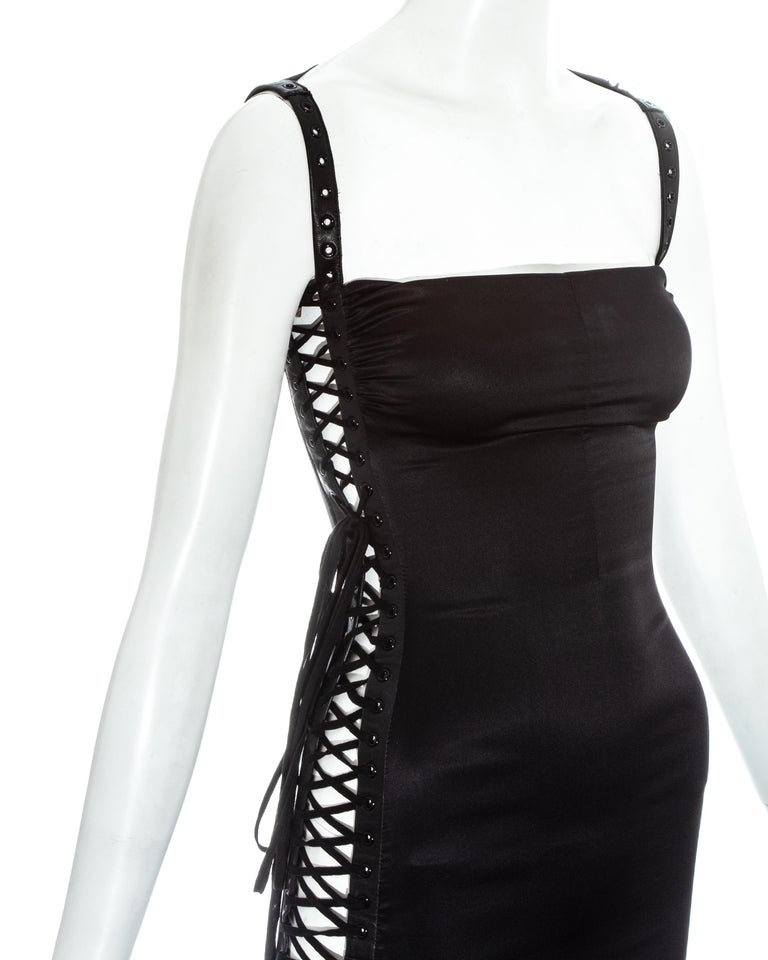 Dolce and Gabbana black silk spandex and leather lace up dress, ss 2003 For Sale at 1stDibs | dolce and gabbana lace up dress, dolce gabbana lace up dress, laced up black Dolce and Gabbana black silk spandex and leather lace up dress, ss 2003 For Sale at 1stDibs | dolce and gabbana lace up dress, dolce gabbana lace up dress, laced up black