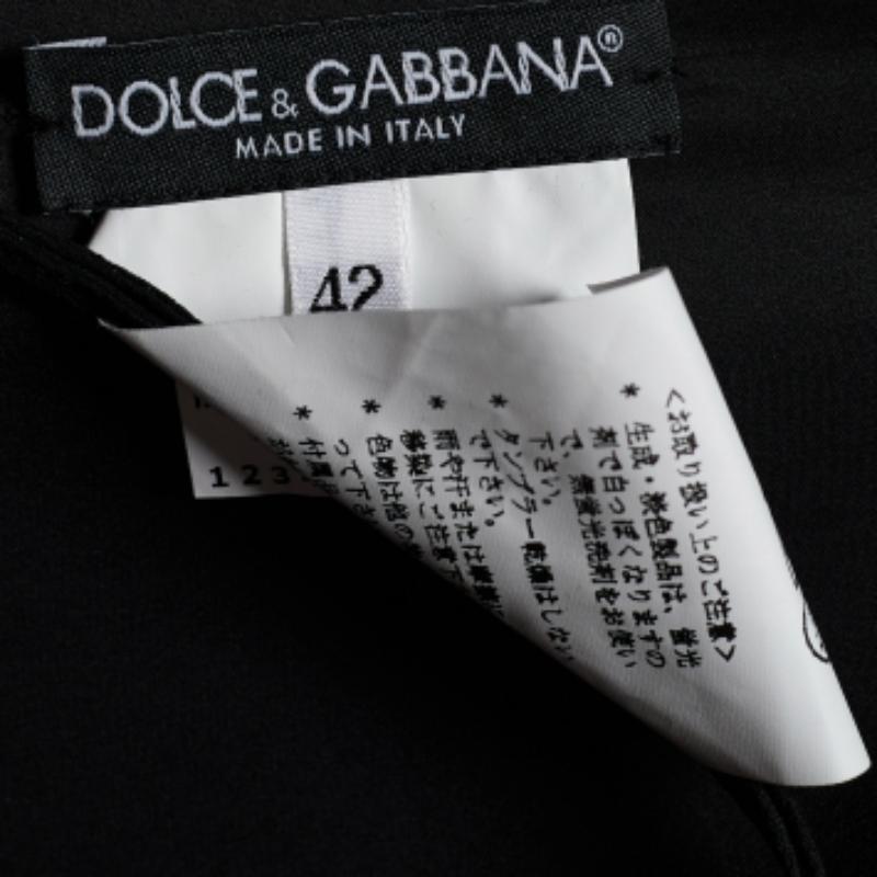 Dolce & Gabbana Top in seta nero M In condizioni buone in vendita a Dubai, Al Qouz 2