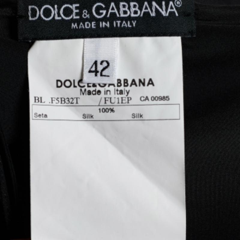 Donna Dolce & Gabbana Top in seta nero M in vendita