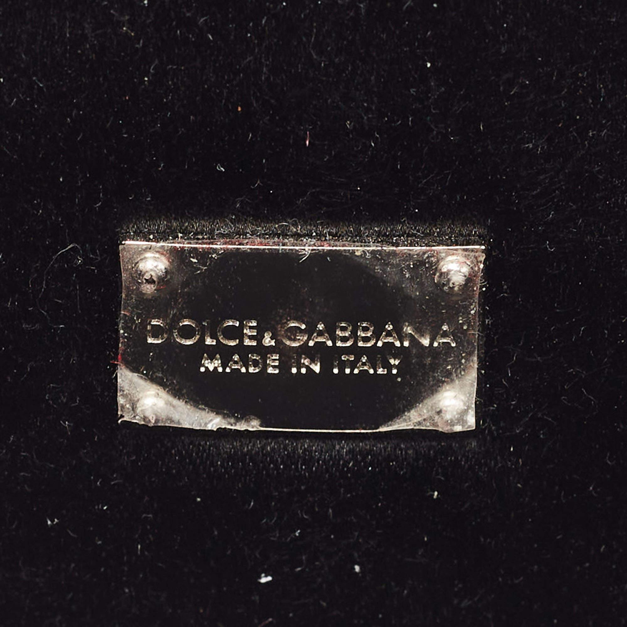 Dolce & Gabbana Black/Silver Croc Embossed and Leather Camera Case Shoulder Bag 12