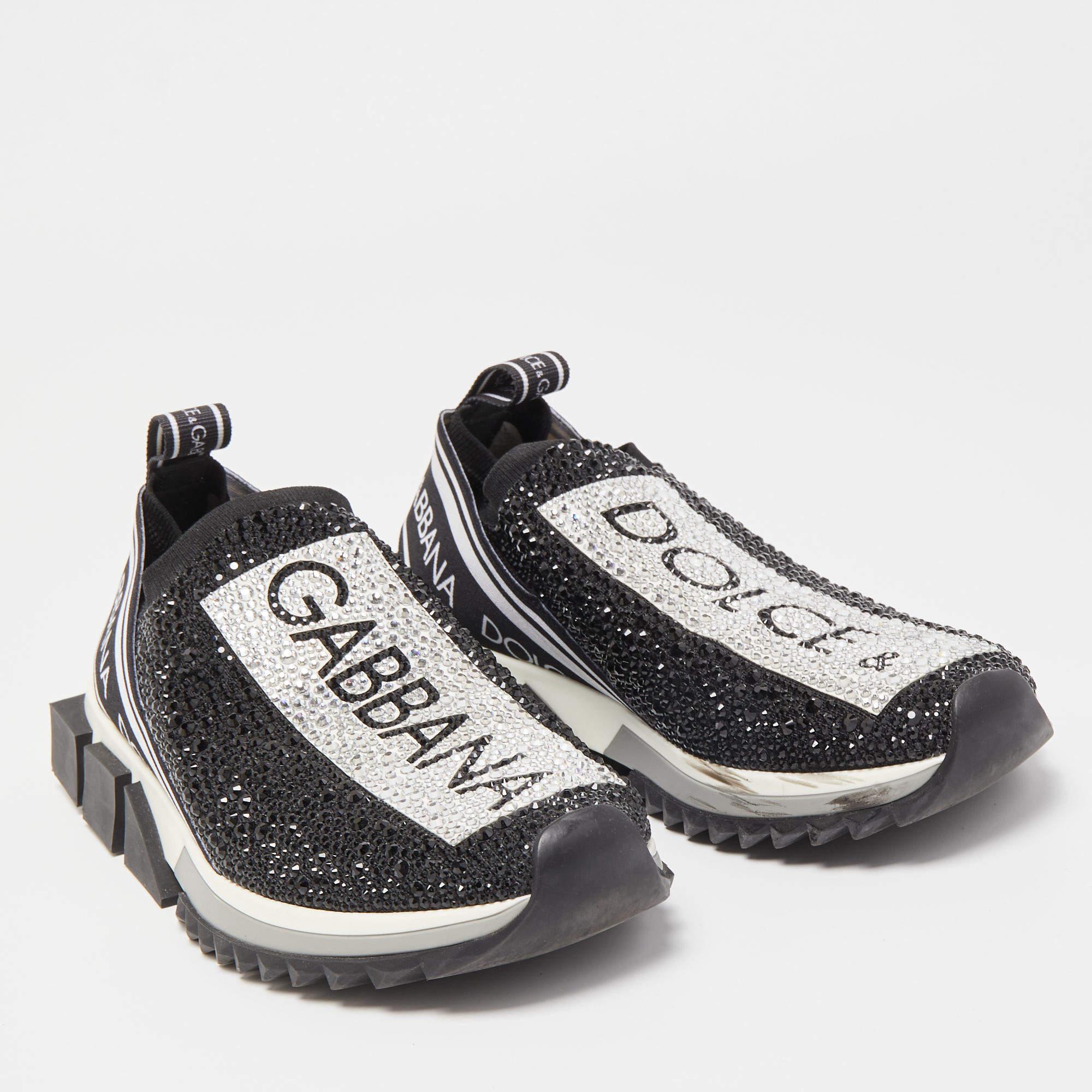 dolce and gabbana black and silver shoes