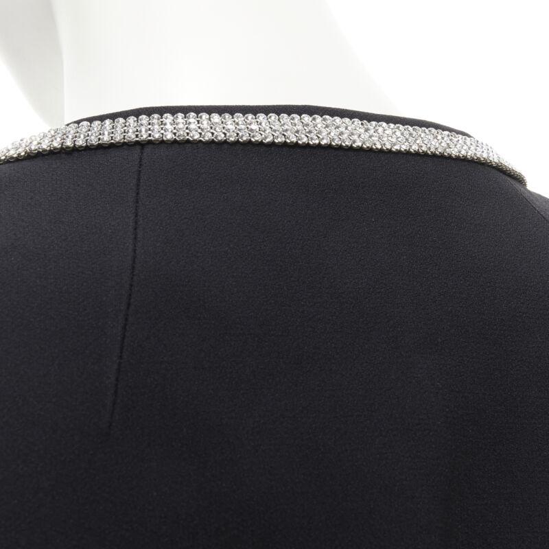 DOLCE GABBANA negro plata cristal strass cuello puño smoking chaqueta IT36 XS en venta 5