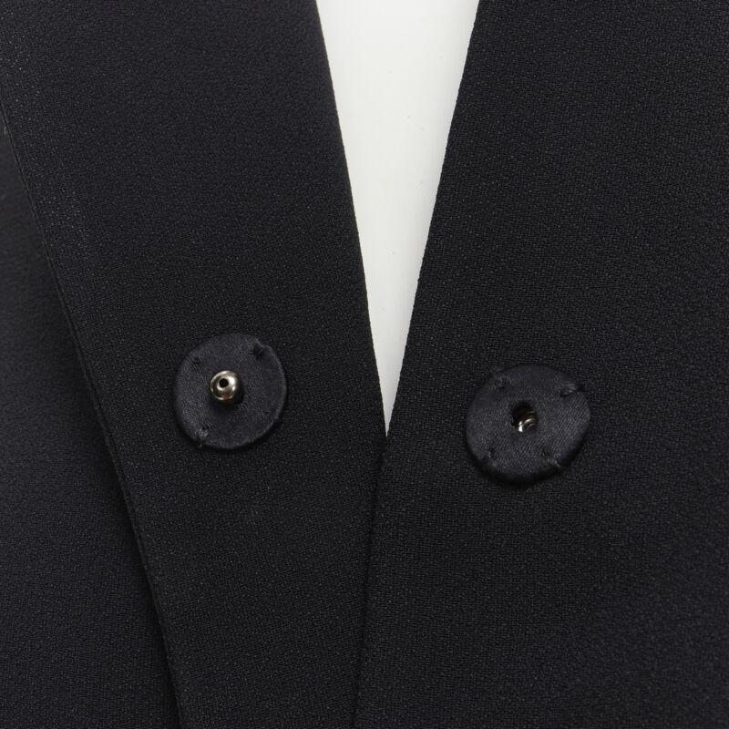 DOLCE GABBANA negro plata cristal strass cuello puño smoking chaqueta IT36 XS en venta 3