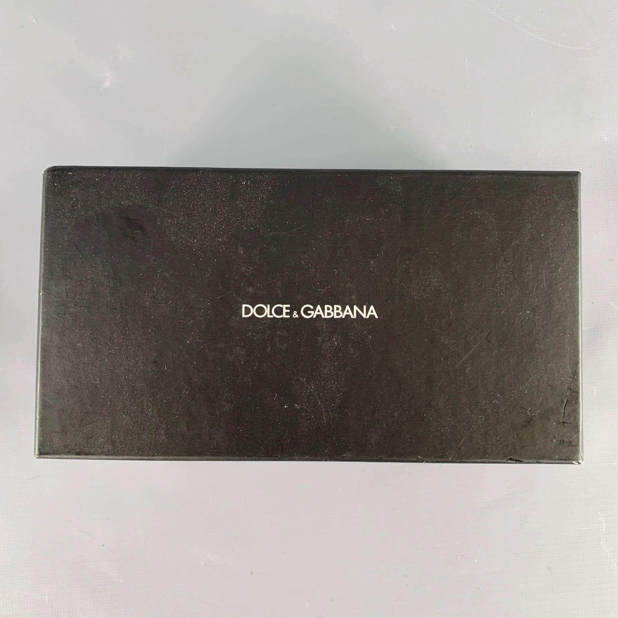 DOLCE & GABBANA Black Silver Rhinestones Sunglasses For Sale 5