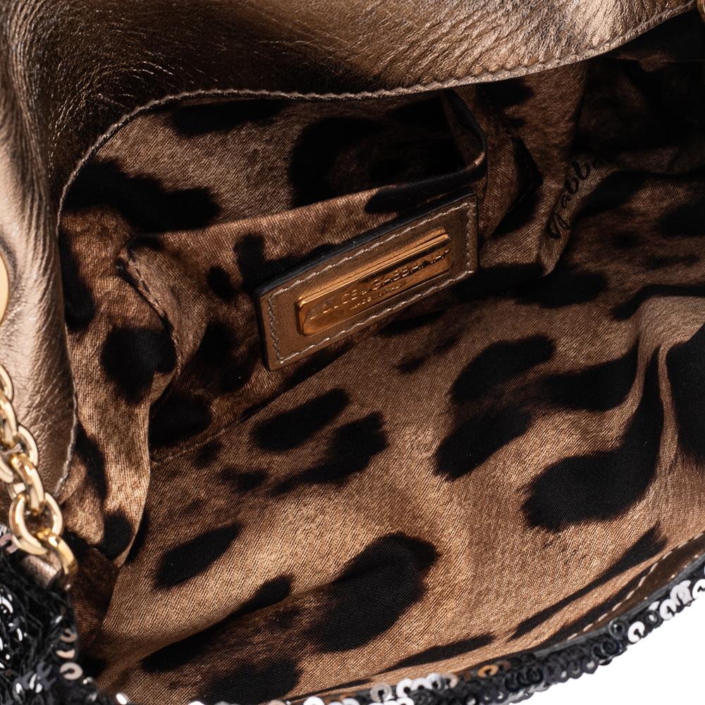 Dolce & Gabbana Black/Silver Sequin Shoulder Bag 2