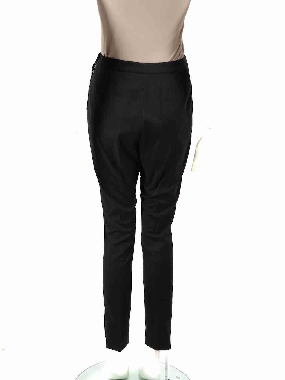 Dolce & Gabbana Black Skinny Leg Tailored Trousers Size S In Excellent Condition For Sale In London, GB