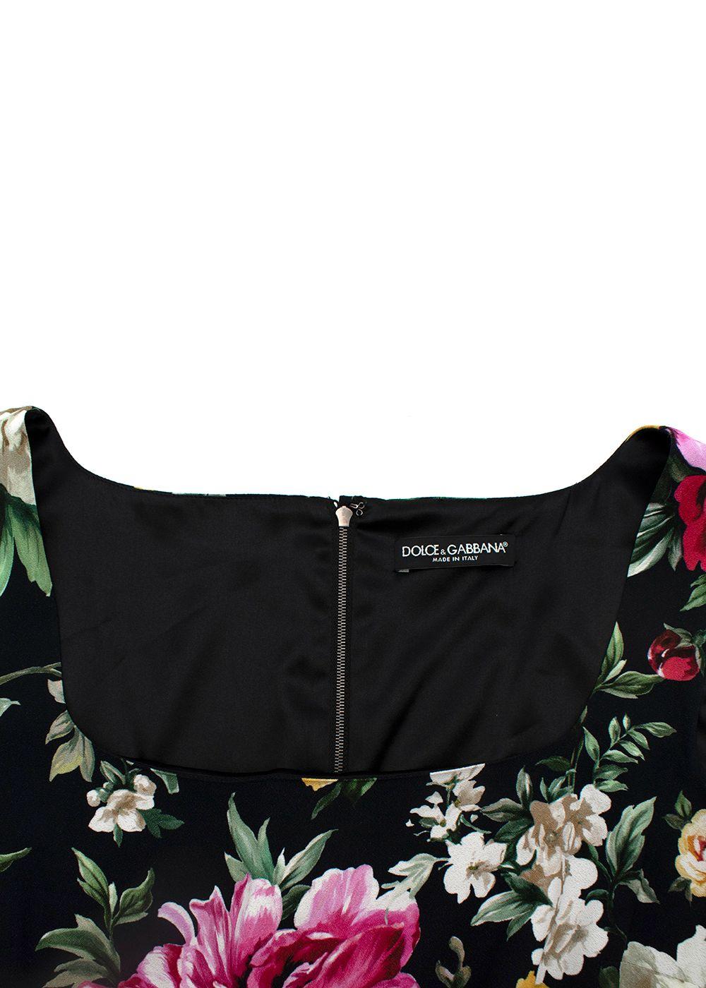 dolce gabbana black floral dress