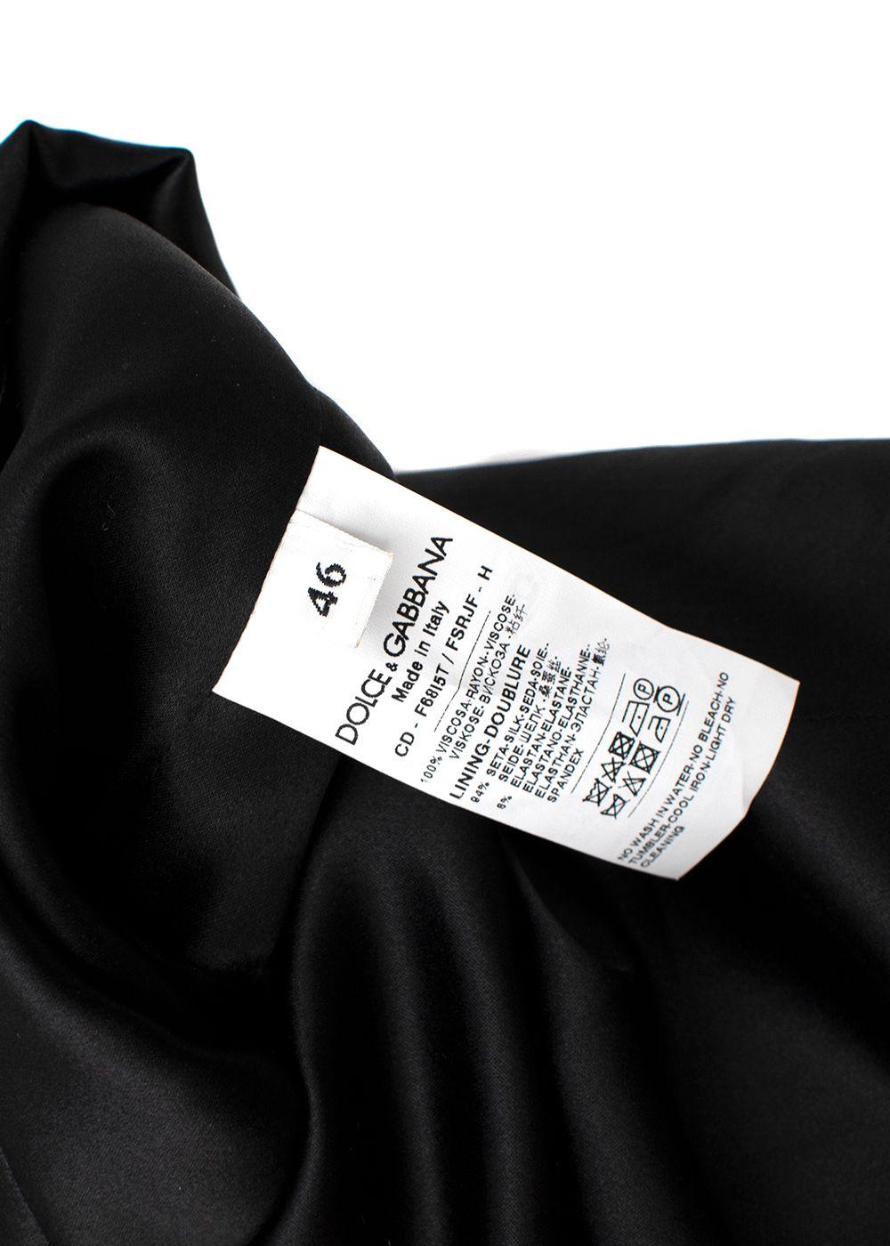 Dolce & Gabbana Black Sleeveless Floral Print Midi Dress - US 8 For Sale 1