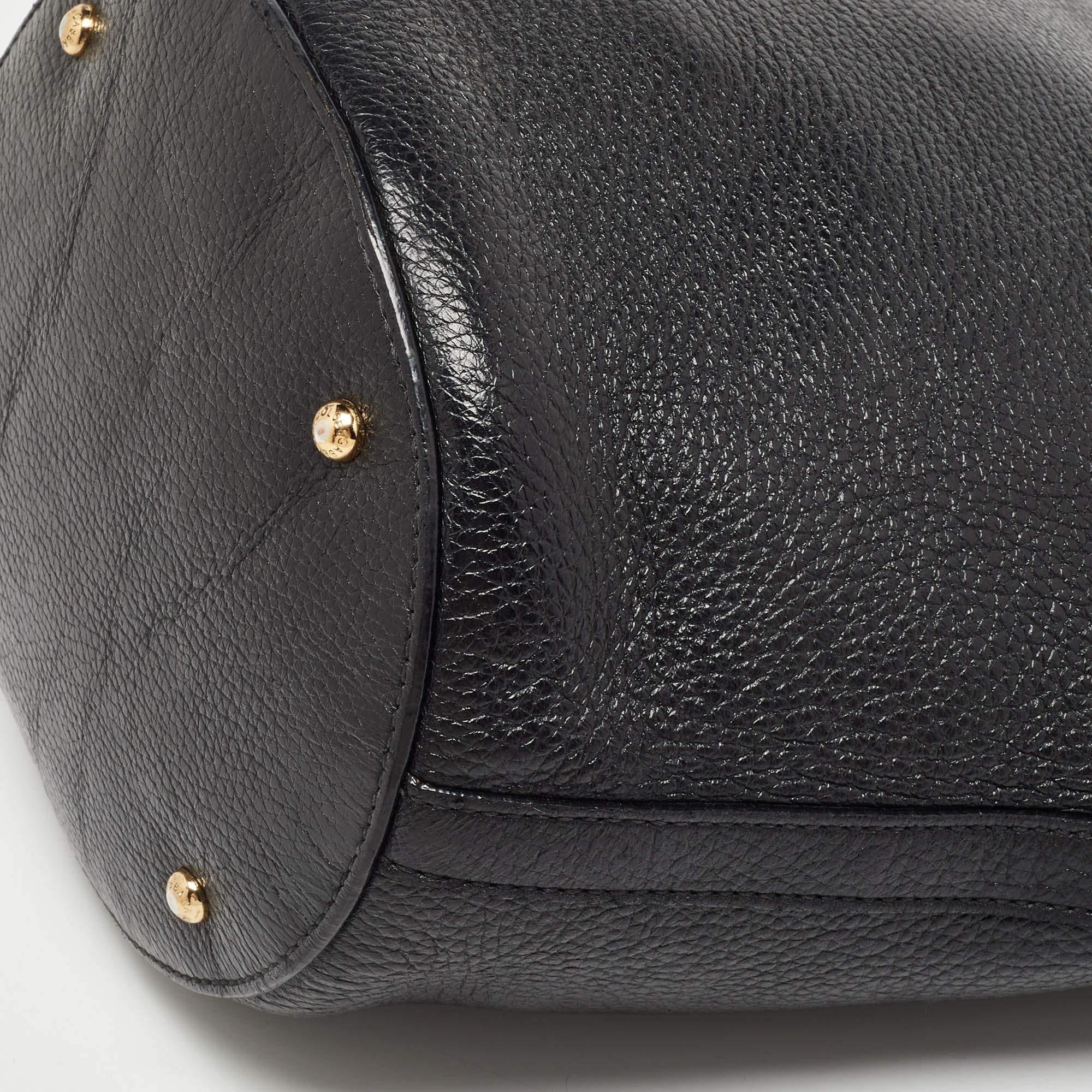 Dolce & Gabbana Black Soft Leather Bucket Bag For Sale 1