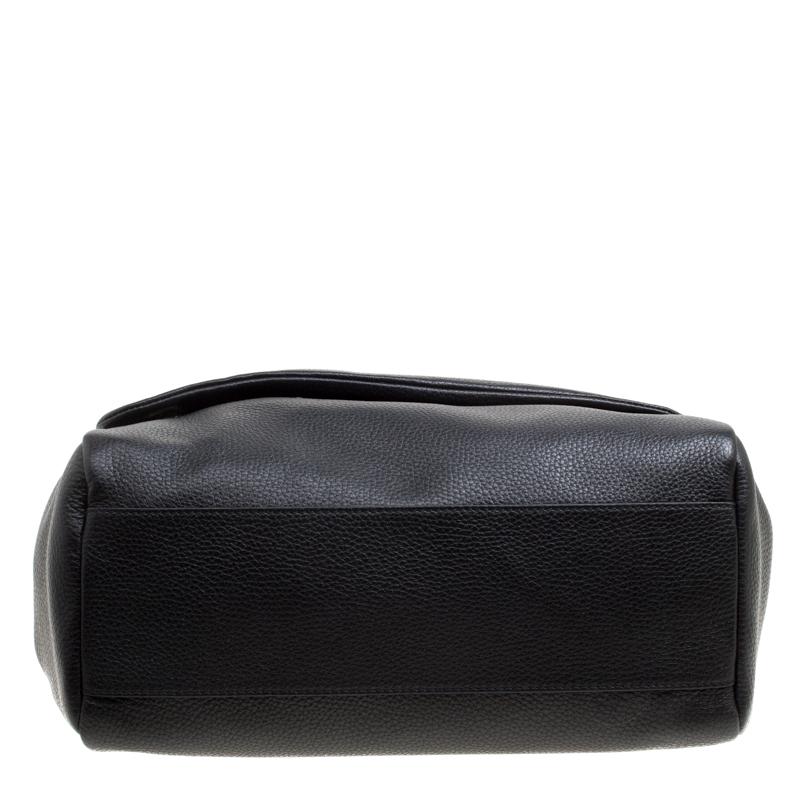 Dolce & Gabbana Schwarzes weiches Leder Große Sicily Top Handle Tasche 1
