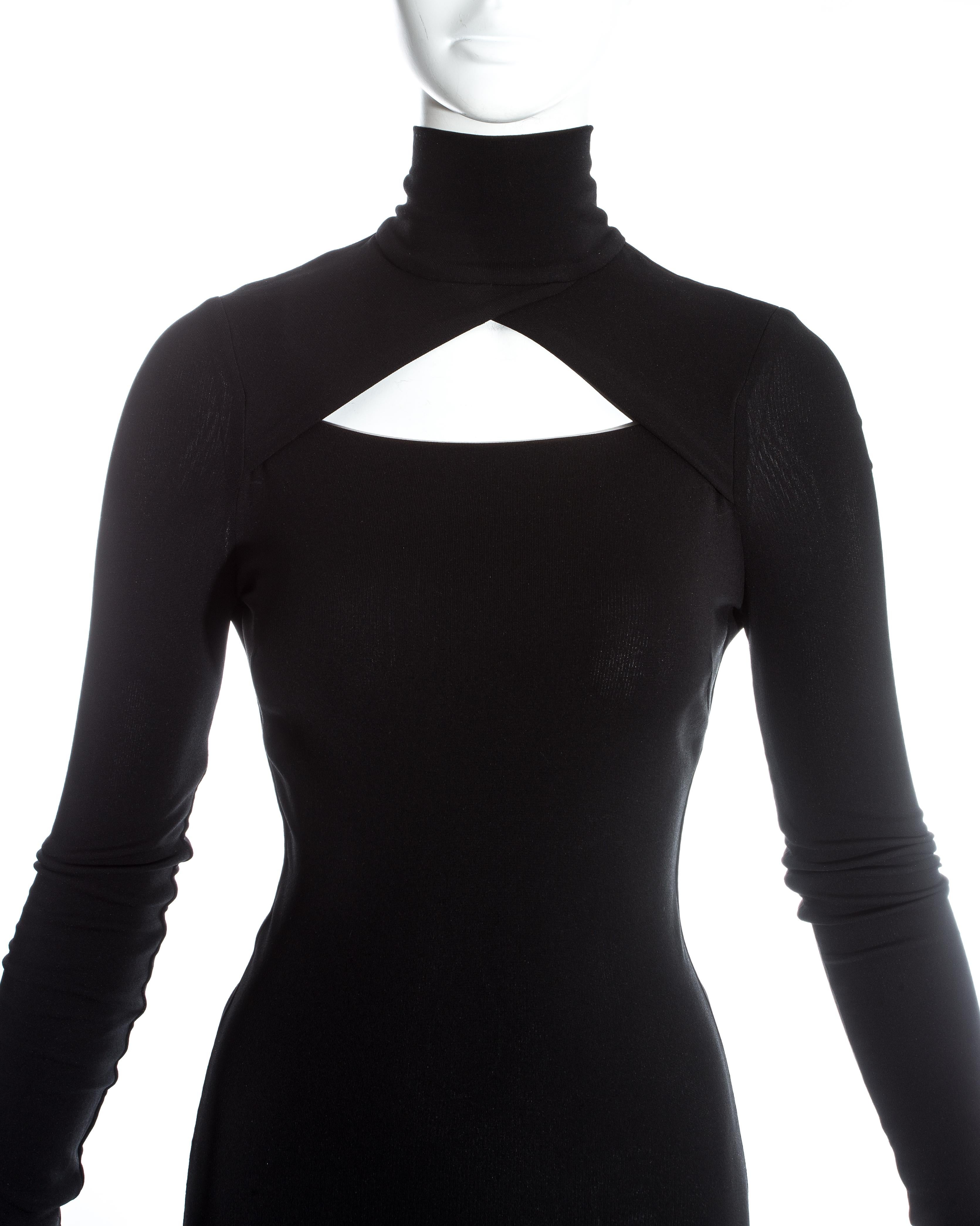 black spandex maxi dress