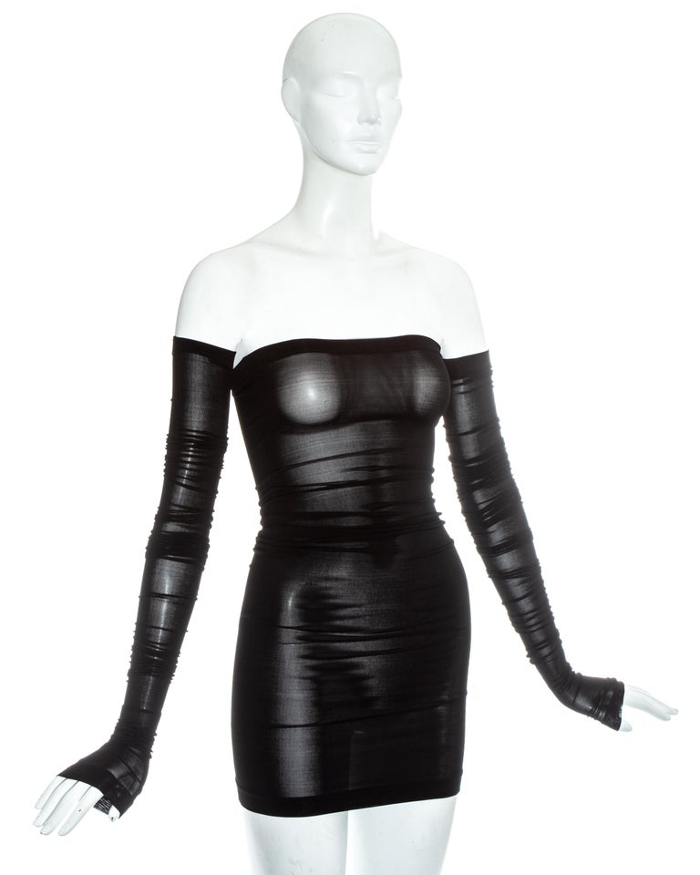 black cut out midi dress Strappy Ruched Mesh Dress – bebe
