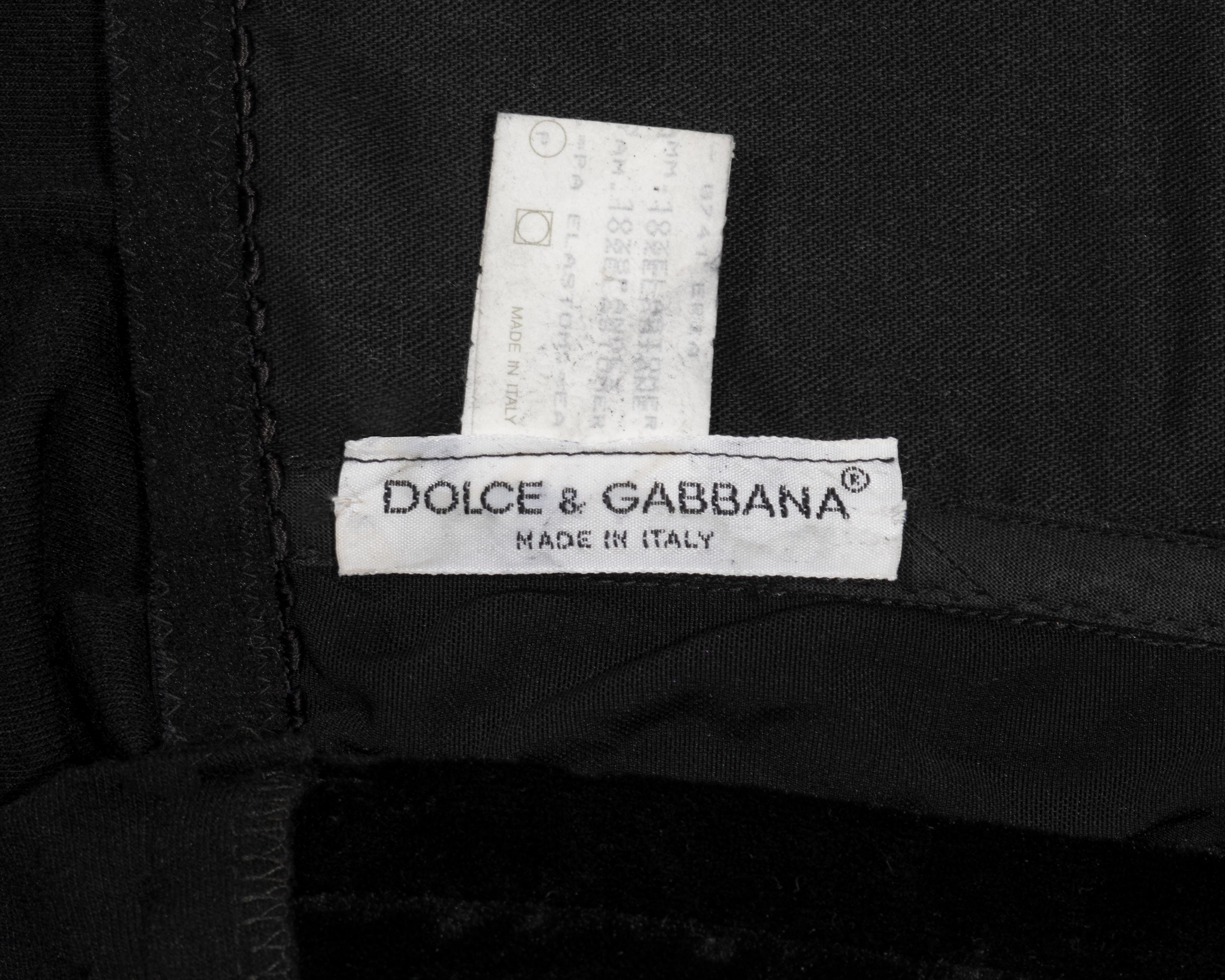 Dolce & Gabbana black spandex long sleeve mini dress, ss 1992 For Sale 2