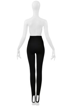 Dolce & Gabbana Black Stirrup Legging With Giant Gold Zippers