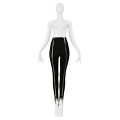 Dolce & Gabbana Black Stirrup Legging With Giant Gold Zippers