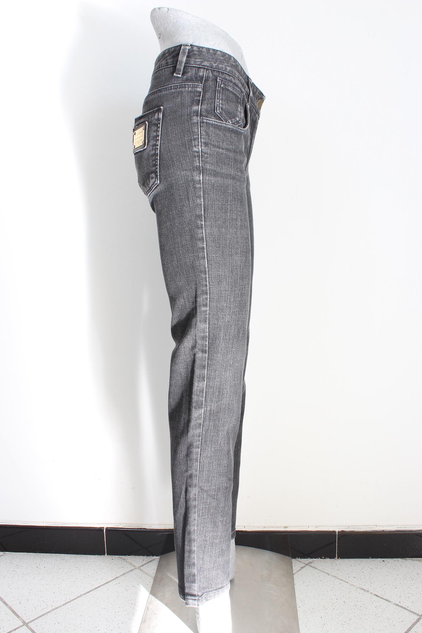 Dolce & Gabbana Black Straight Jeans Vintage 1990s In Excellent Condition For Sale In Brindisi, Bt