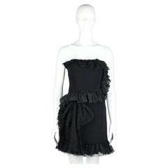 Dolce & Gabbana Black Ruffle Bustier Mini Dress IT38, 2003-2007