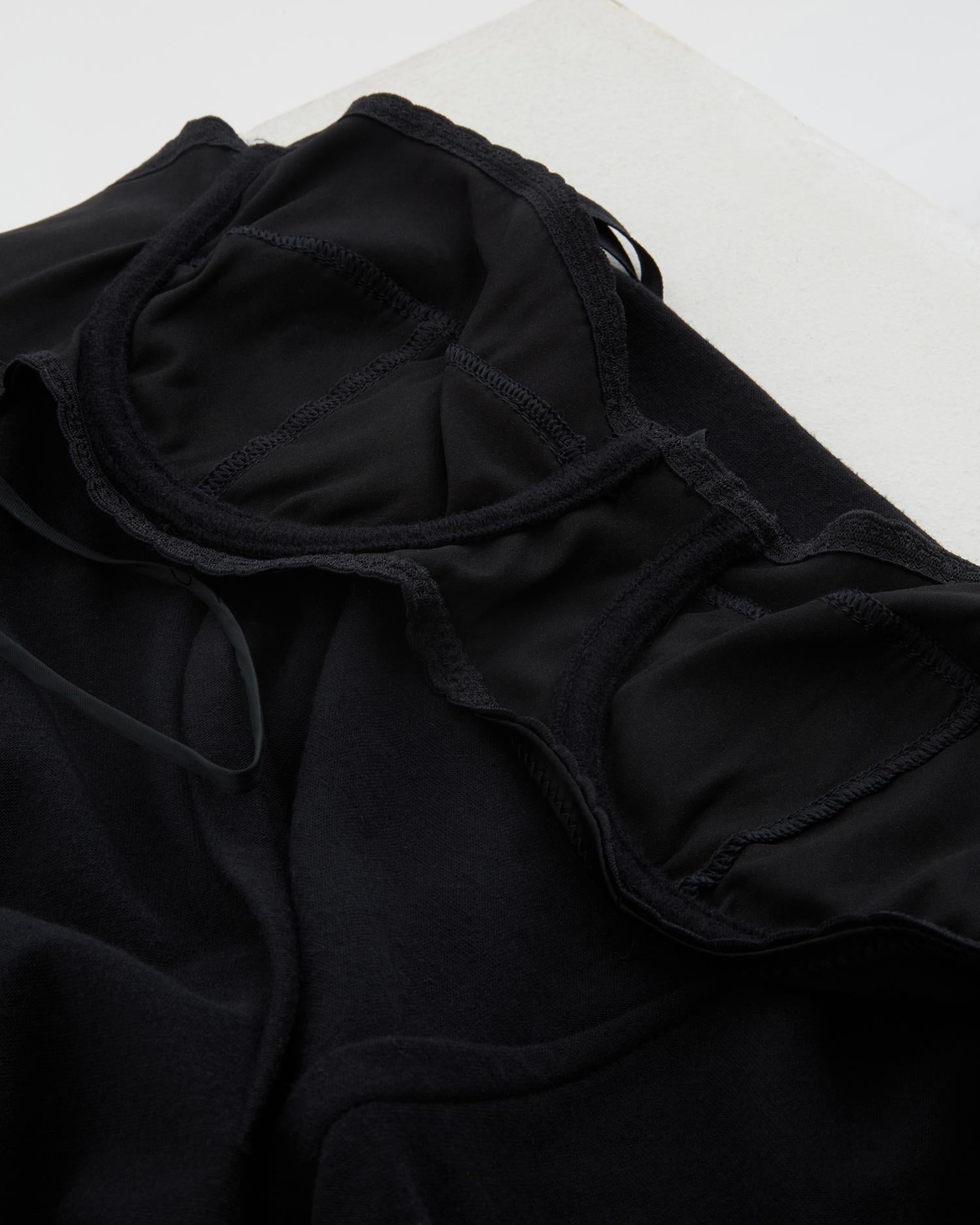 Dolce & Gabbana black stretch bodycon cocktail dress, early 2000s 1