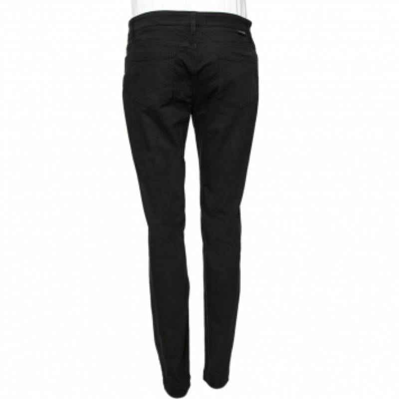 Noir Dolce & Gabbana Pantalon slim en coton stretch noir L