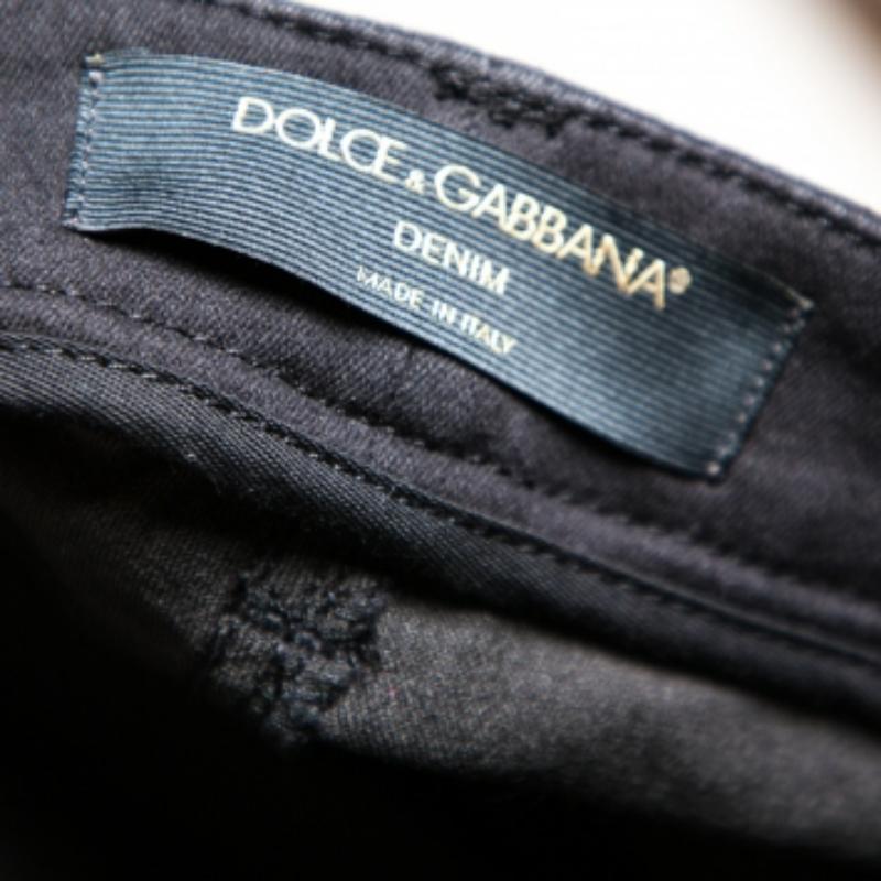 Dolce & Gabbana Pantalon slim en coton stretch noir L 1