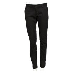 Dolce & Gabbana Black Stretch Cotton Slim Fit Pants L