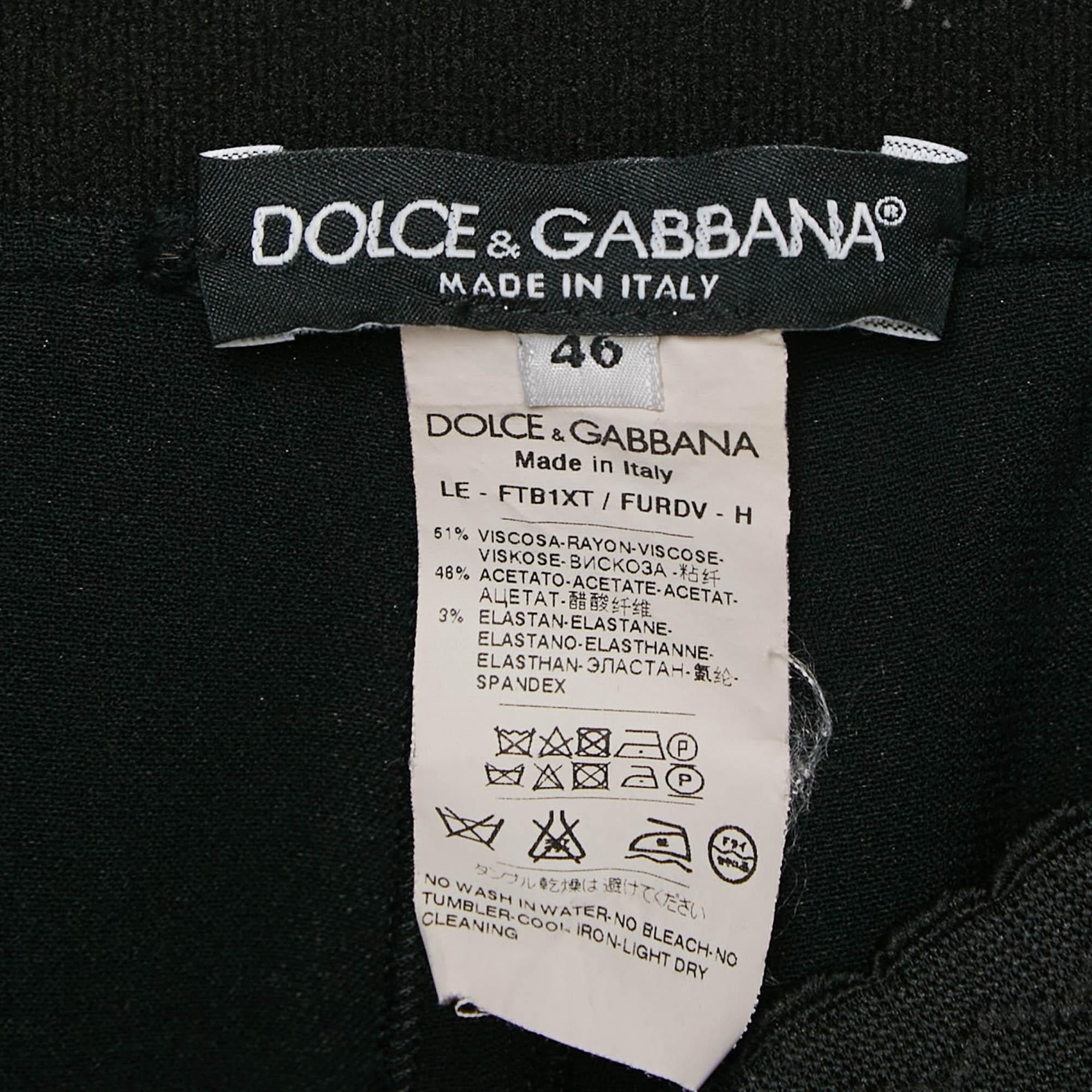 De las mujeres Dolce & Gabbana Pantalones pitillo de crepé elástico negro L en venta