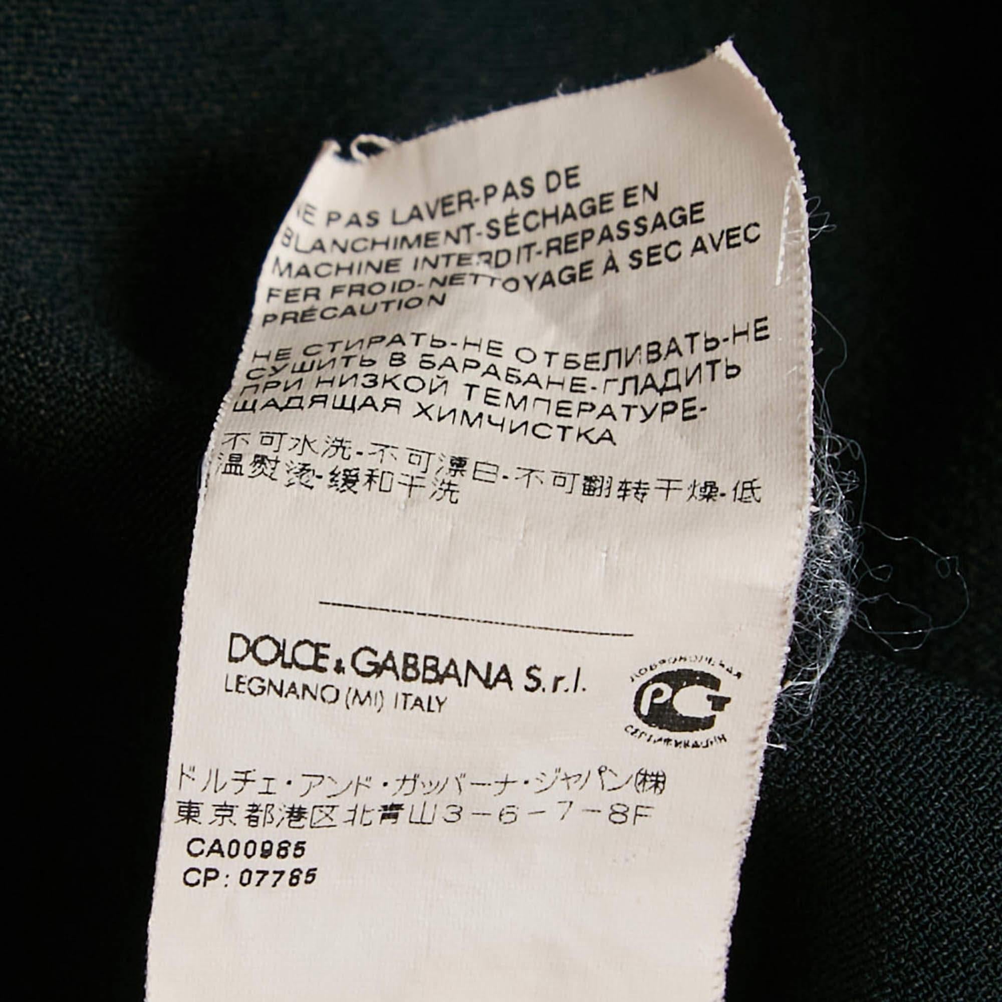 Dolce & Gabbana Pantalones pitillo de crepé elástico negro L en venta 1
