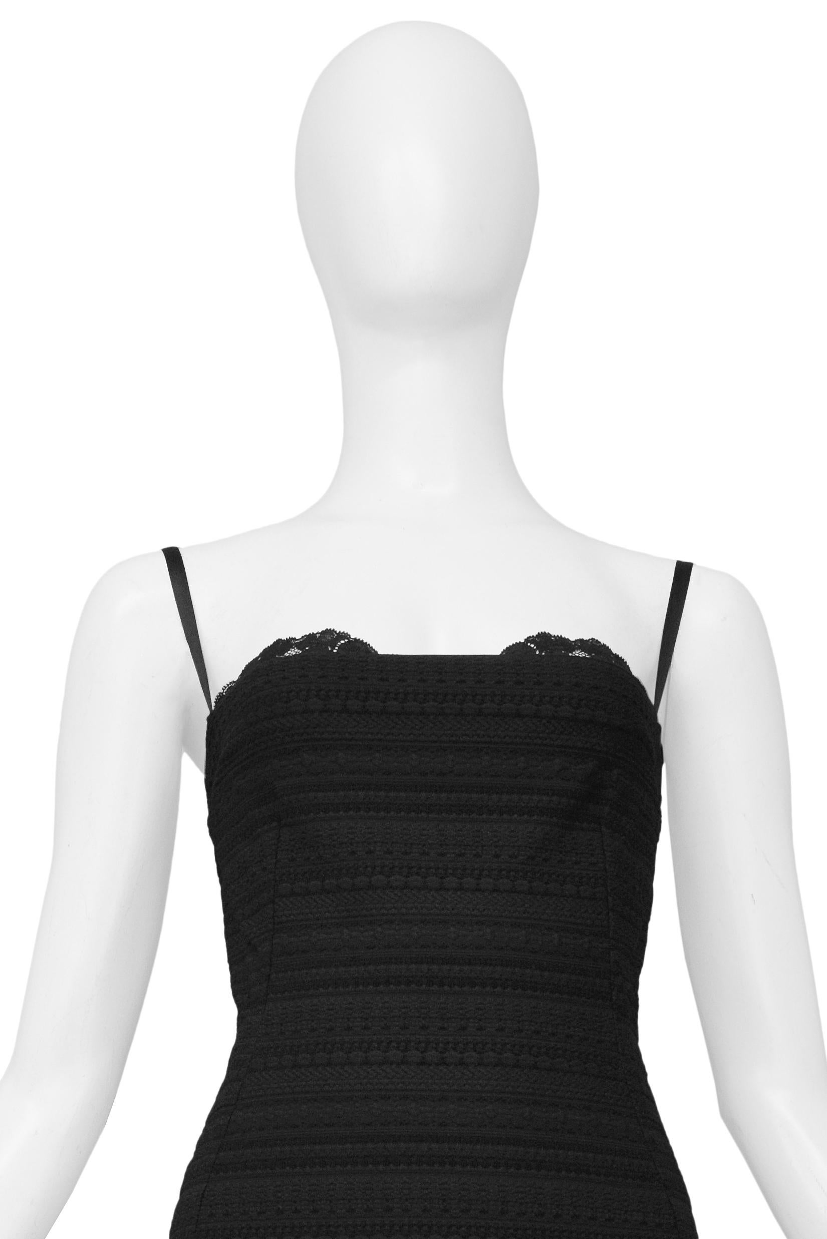 Dolce & Gabbana Black Stretch Lace Body-Con Dress In Excellent Condition In Los Angeles, CA