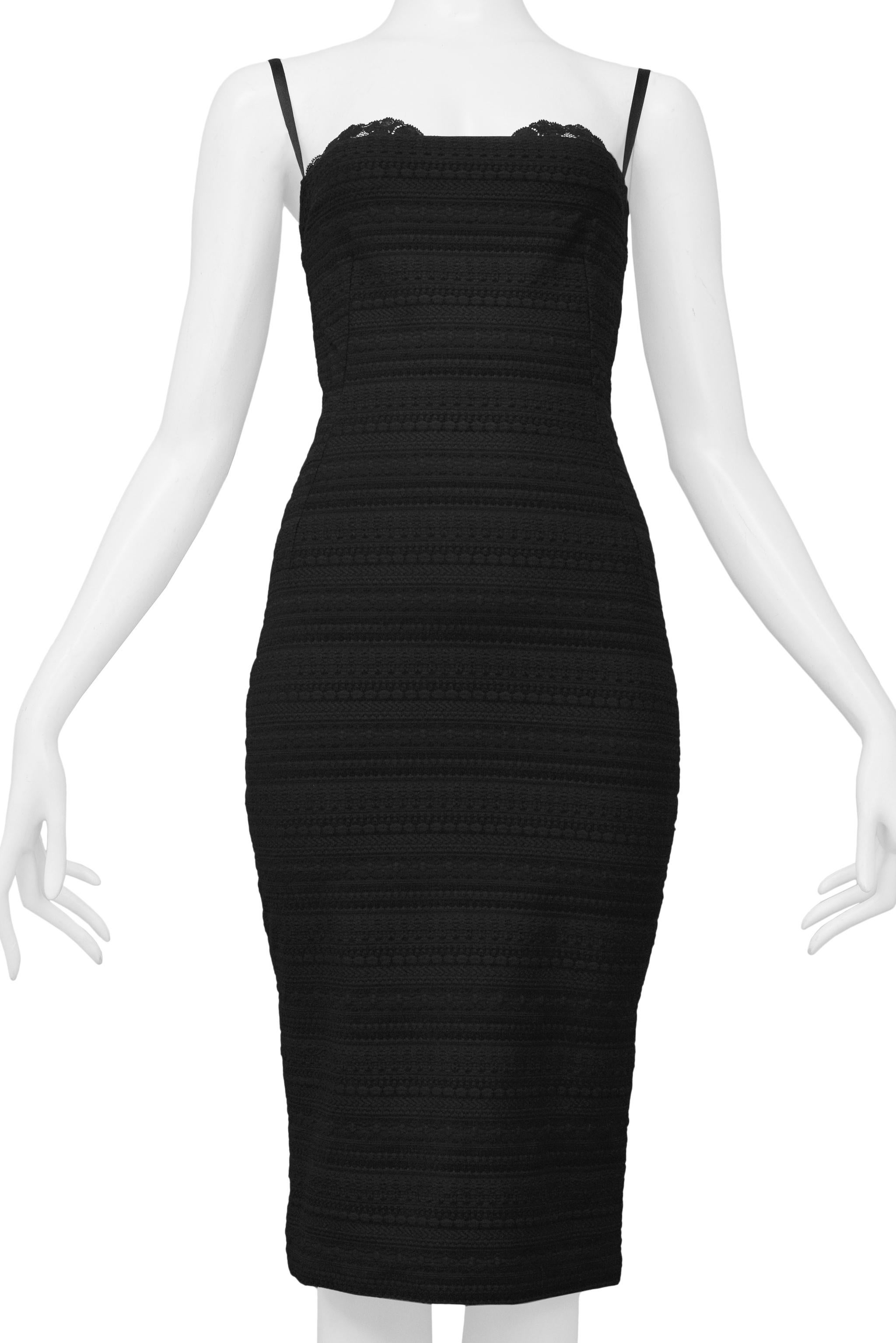 Dolce & Gabbana Black Stretch Lace Body-Con Dress 1