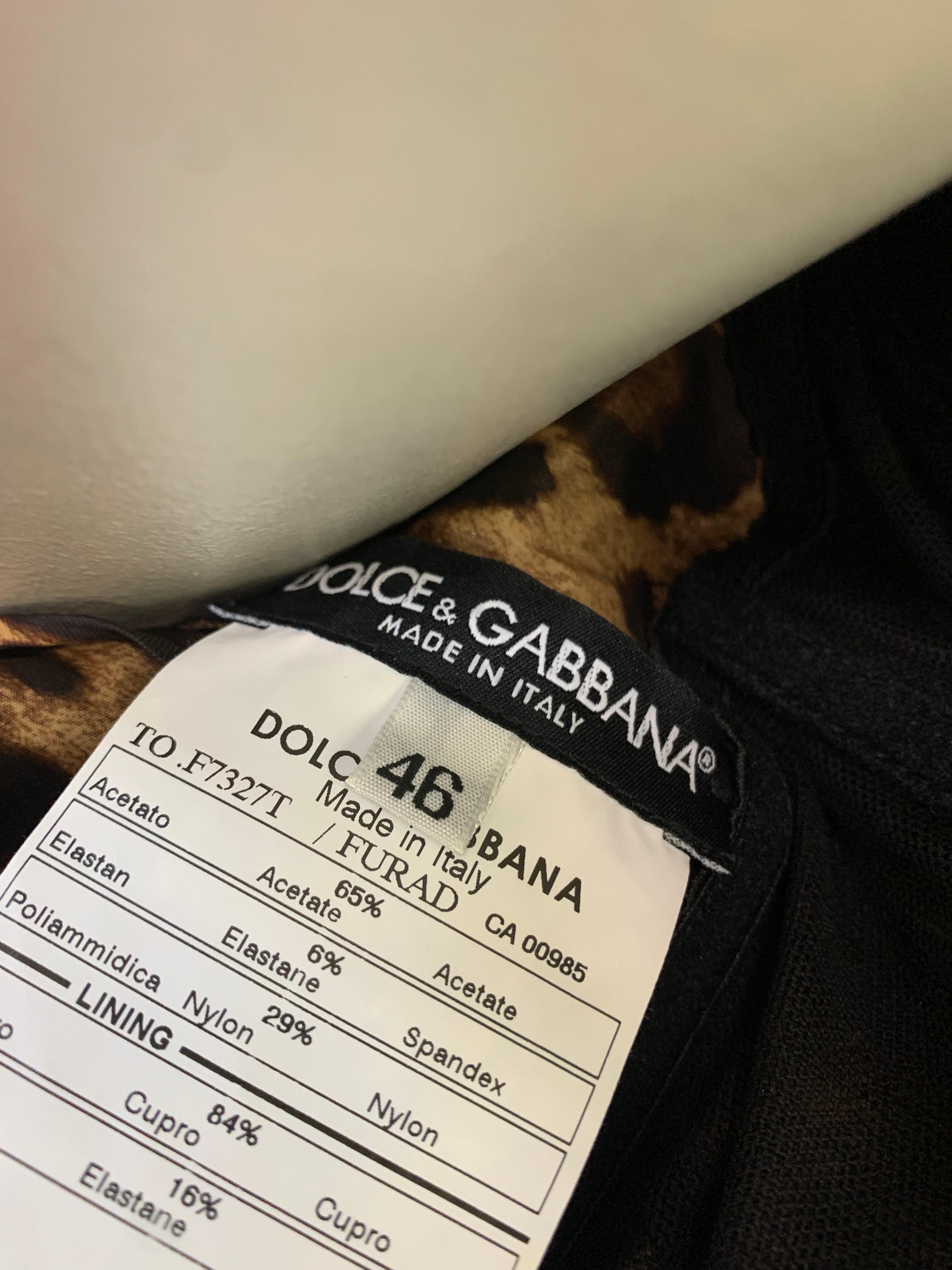 Dolce & Gabbana Black Stretch Silk Ruched 2-Piece Ensemble w Bra Underpinning  For Sale 4