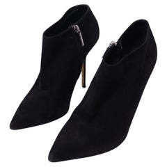 Dolce & Gabbana Black Suede Ankle Boots Size EU 40