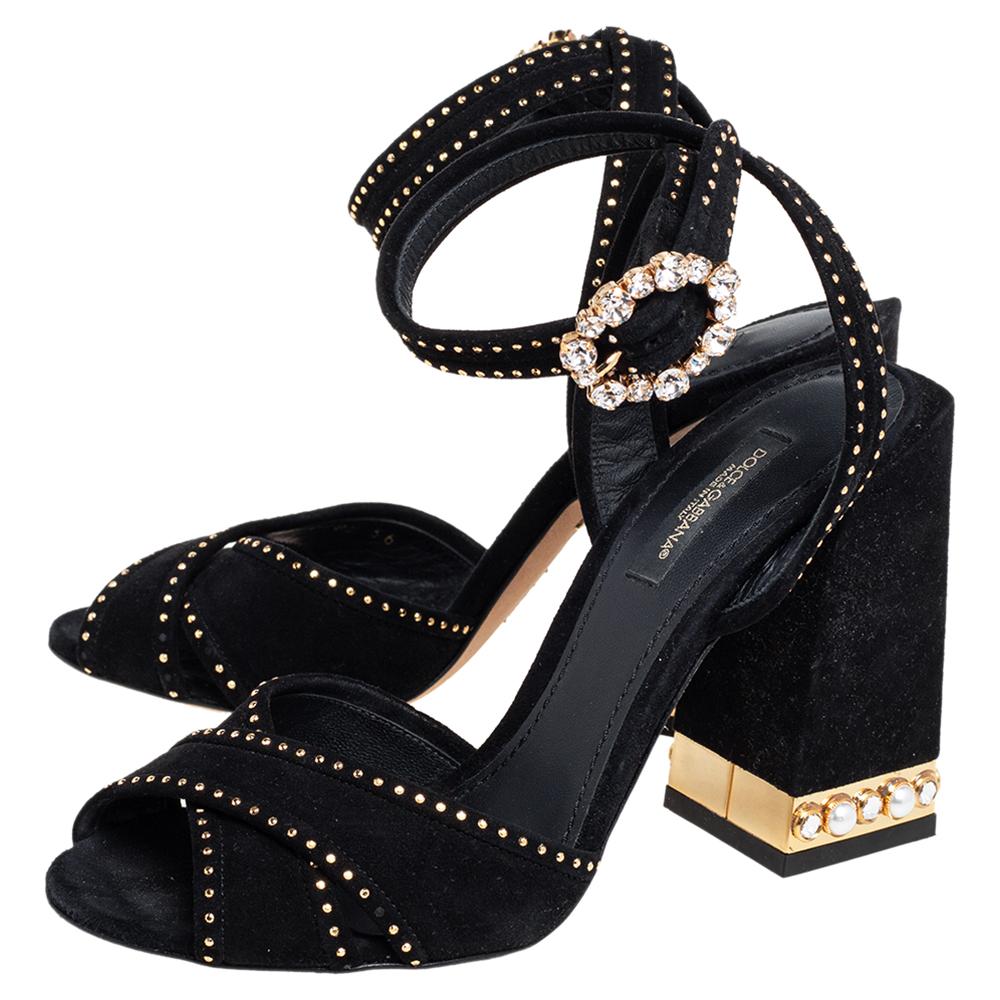 dolce & gabbana crystal-embellished high-heel sandals